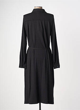 Robe mi-longue manches longues manches longues noir BASE LEVEL femme