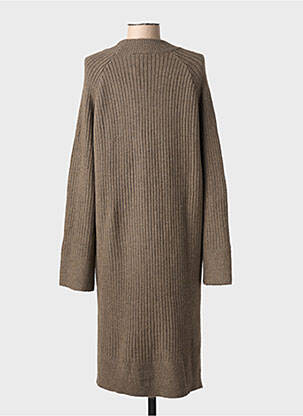 Robe pull tissage chiné manches longues vert KAFFE femme