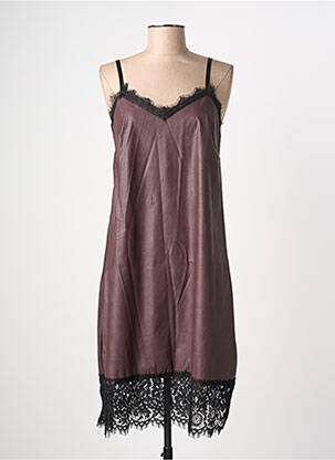 Robe mi-longue col v fines bretelles rouge LE COMPTOIR DES QUARTIERS femme