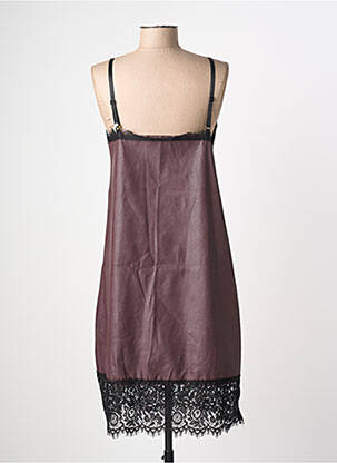 Robe mi-longue col v fines bretelles rouge LE COMPTOIR DES QUARTIERS femme