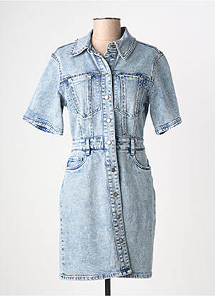 Robe courte manches courtes manches courtes bleu KAFFE femme
