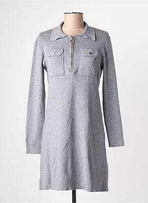 Robe pull tissage chiné manches longues gris LES TROPEZIENNES PAR M.BELARBI femme