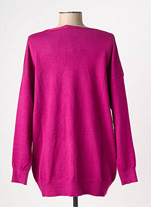 Pull col v manches longues rose COMPAÑIA FANTASTICA femme