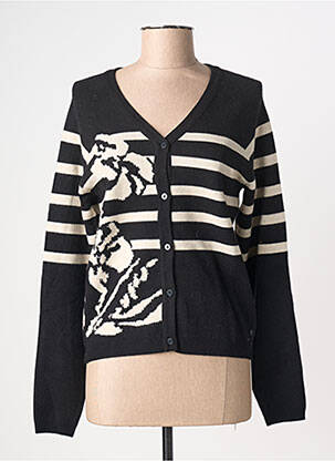 Gilet manches longues stretch noir CREAM femme
