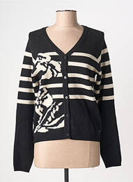 Gilet manches longues stretch noir CREAM femme