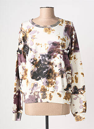 Sweat-shirt stretch manches longues beige NÜ femme