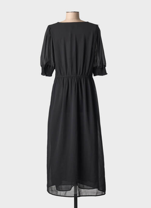 Robe longue manches courtes manches courtes noir KAFFE femme
