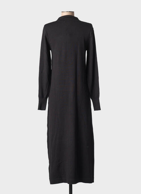 Robe pull stretch manches longues noir KAFFE femme