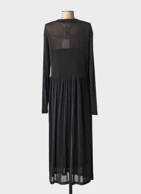 Robe longue manches longues manches longues noir KAFFE femme