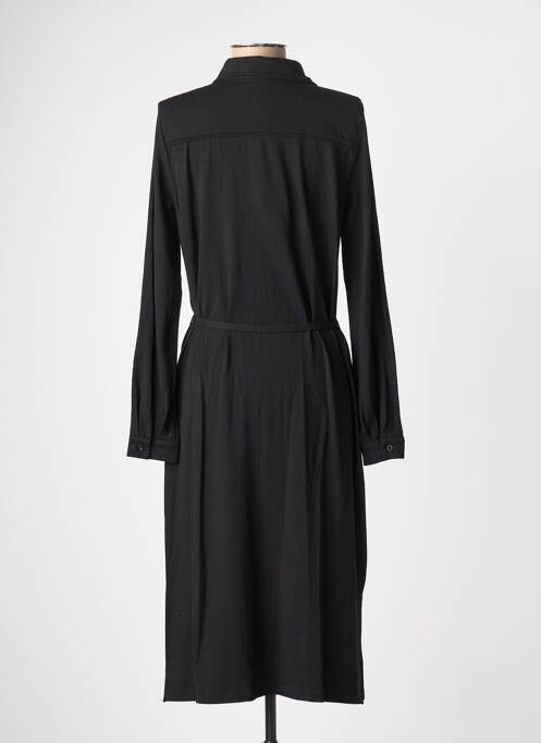 Robe mi-longue manches longues manches longues noir BASE LEVEL femme