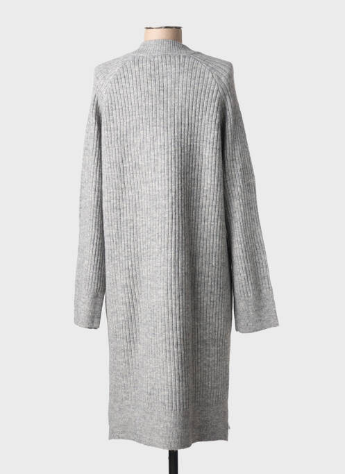 Robe pull tissage chiné manches longues gris KAFFE femme