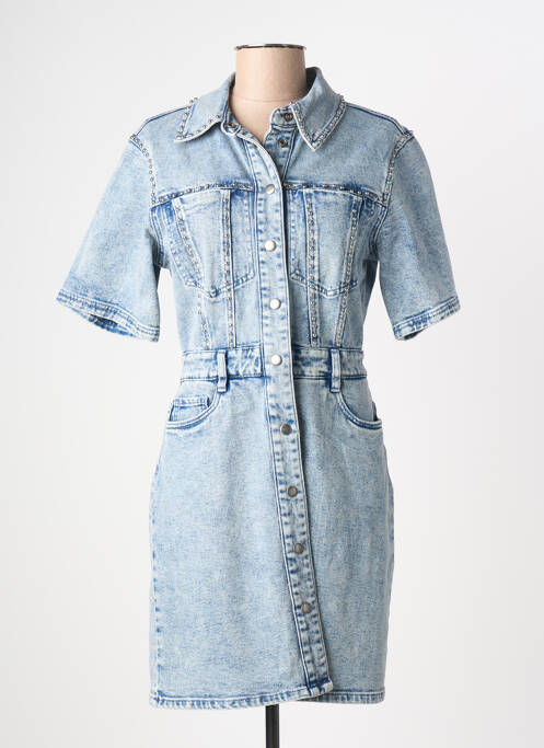 Robe courte manches courtes manches courtes bleu KAFFE femme