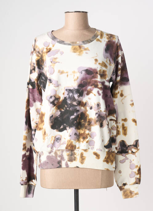 Sweat-shirt stretch manches longues beige NÜ femme