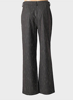 Pantalon droit tissage crêpe taille haute noir NÜ femme