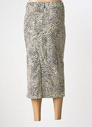 Jupe mi-longue taille haute beige KAFFE femme