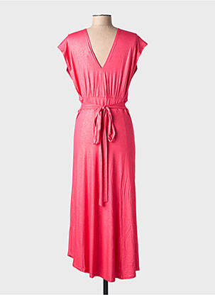 Robe longue manches courtes manches courtes rose EVA KAYAN femme