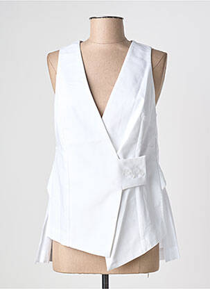 Gilet sans manche fermeture boutonnée sur le devant blanc LOTUS EATERS femme