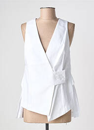 Gilet sans manche fermeture boutonnée sur le devant blanc LOTUS EATERS femme