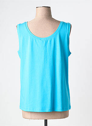 Débardeur stretch sans manche bleu DOLCEZZA femme