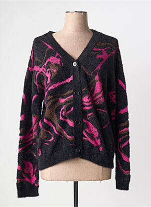 Gilet manches longues resserrée sur le bas noir EVA KAYAN femme