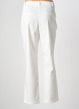 Pantalon chino fermeture zippée sous rabat boutonné taille normale blanc EVA KAYAN femme