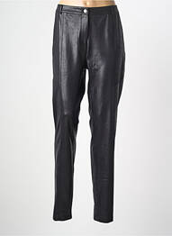 Pantalon chino fermeture zippée sous rabat boutonné taille normale noir EVA KAYAN femme