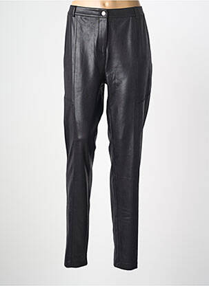 Pantalon chino fermeture zippée sous rabat boutonné taille normale noir EVA KAYAN femme
