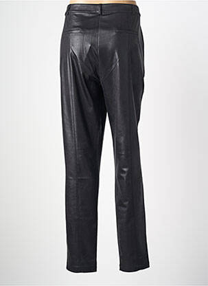 Pantalon chino fermeture zippée sous rabat boutonné taille normale noir EVA KAYAN femme
