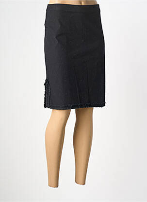 Jupe mi-longue coupe droite noir CASSIOPEE femme