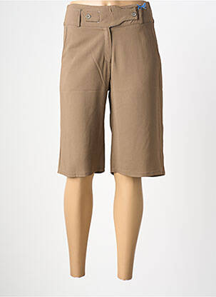 Bermuda coupe droite taille normale marron ECHAPPEES BELLES femme