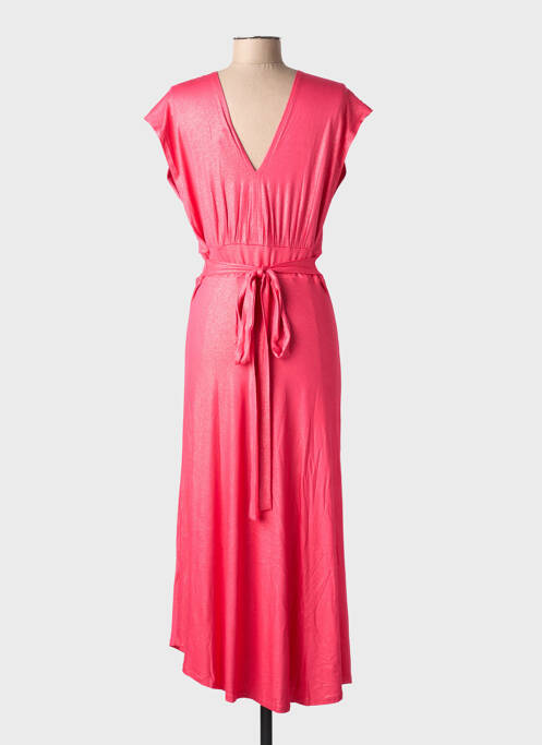 Robe longue manches courtes manches courtes rose EVA KAYAN femme