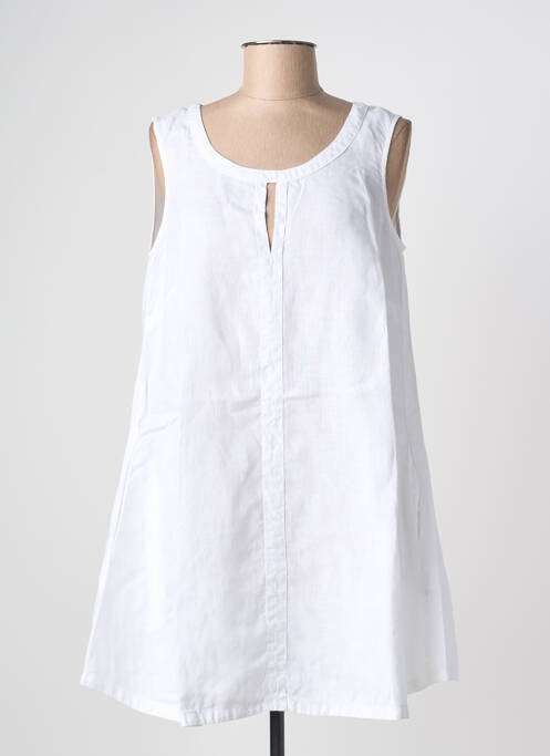 Tunique sans manche tissage crêpe blanc MES SOEURS ET MOI femme