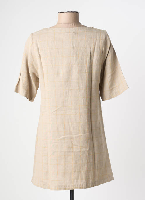 Tunique manches courtes tissage crêpe beige MES SOEURS ET MOI femme