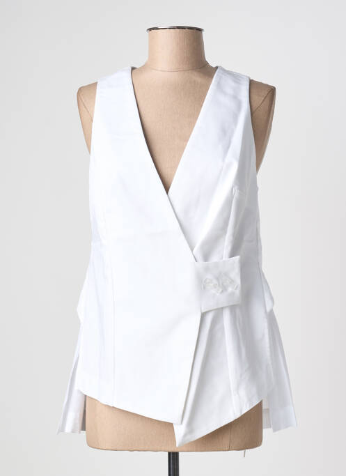 Gilet sans manche fermeture boutonnée sur le devant blanc LOTUS EATERS femme