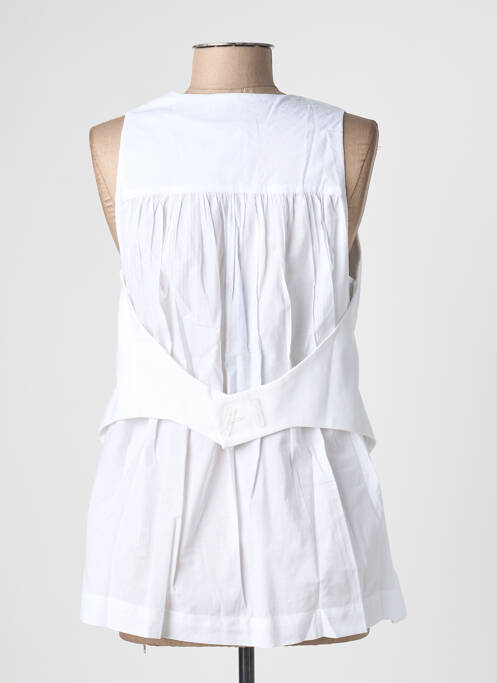 Gilet sans manche fermeture boutonnée sur le devant blanc LOTUS EATERS femme