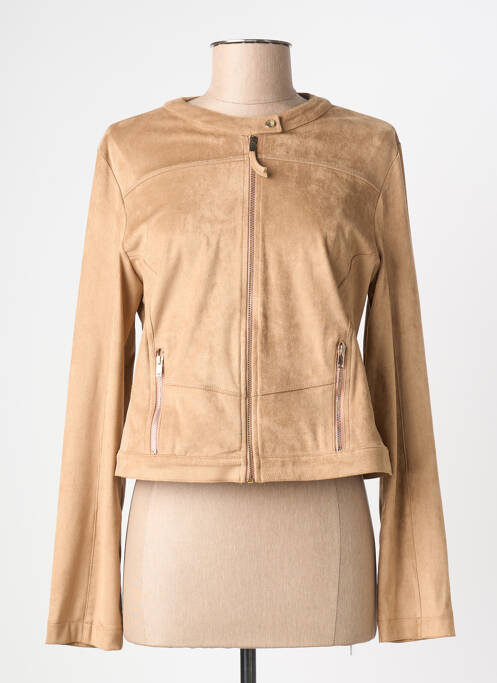 Veste casual col rond beige EVA KAYAN femme