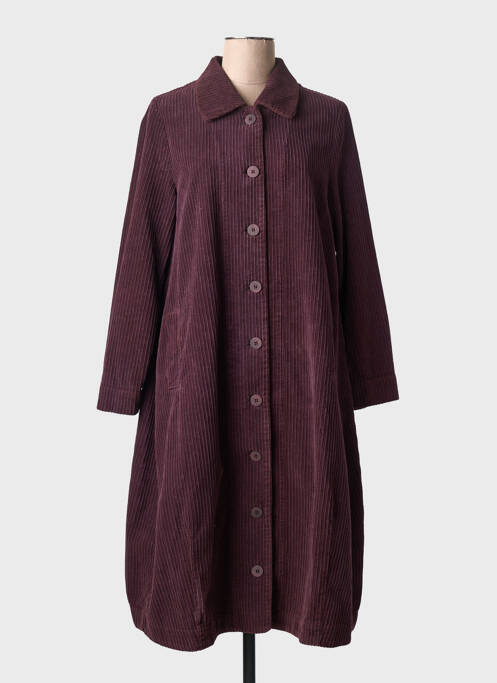 Manteau long poches sans capuche marron MES SOEURS ET MOI femme