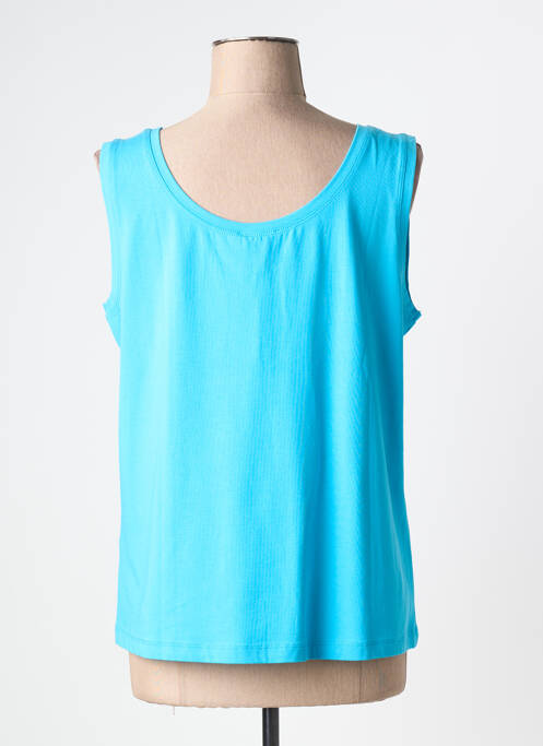 Débardeur stretch sans manche bleu DOLCEZZA femme