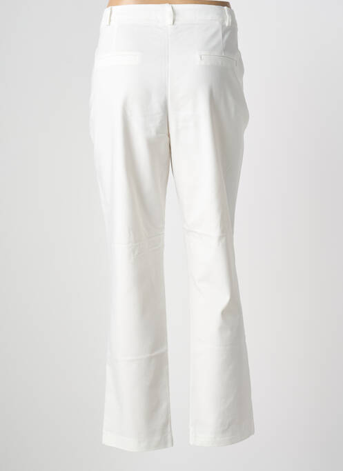 Pantalon chino fermeture zippée sous rabat boutonné taille normale blanc EVA KAYAN femme