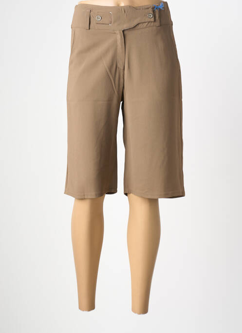 Bermuda coupe droite taille normale marron ECHAPPEES BELLES femme