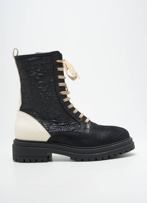 Bottines/boots fermeture zip et lacets talon plat jusqu'à 3cm noir ELISA CAVALETTI femme