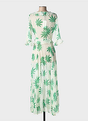 Veste kimono col v vert LEONE femme