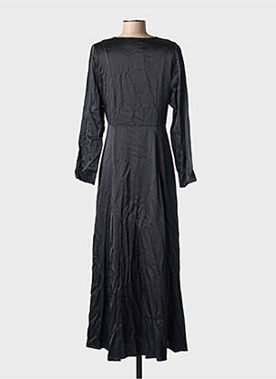 Robe longue manches longues manches longues noir LEONE femme
