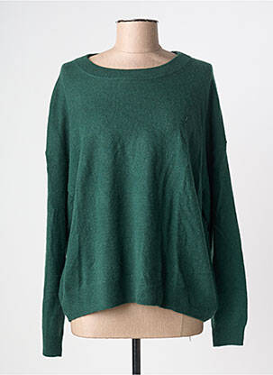 Pull resserrée sur le bas manches longues vert LES TRICOTS DE LÉA femme