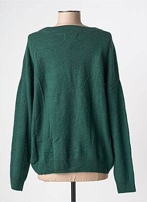 Pull resserrée sur le bas manches longues vert LES TRICOTS DE LÉA femme