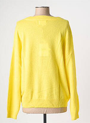 Pull resserrée sur le bas manches longues jaune LES TRICOTS DE LÉA femme