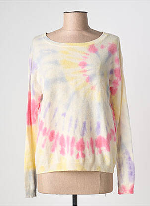 Pull col rond manches longues jaune LES TRICOTS DE LÉA femme