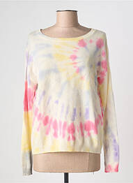 Pull col rond manches longues jaune LES TRICOTS DE LÉA femme