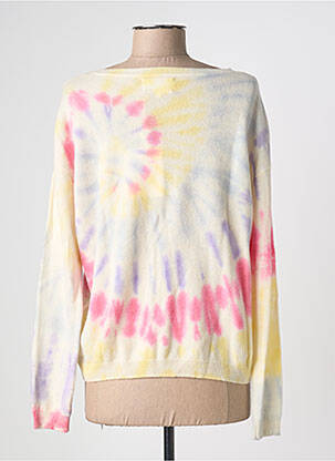 Pull col rond manches longues jaune LES TRICOTS DE LÉA femme