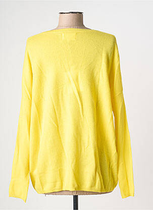 Pull finition bords-côtes manches longues jaune LES TRICOTS DE LÉA femme